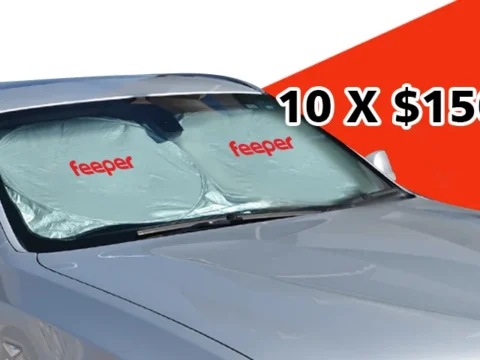 Parasol para Auto Nylon Mediano, 10 piezas